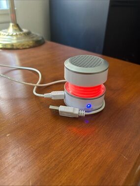 iHome White Portable Rechargeable Speaker with Light Accent IHM59